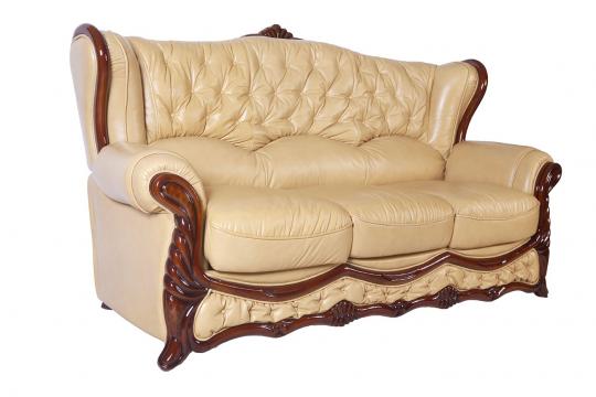 Кожаный диван Victoria трехместный-6