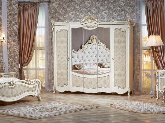 Спальня Констанция (крем) с 5-ти дверным шкафом-11