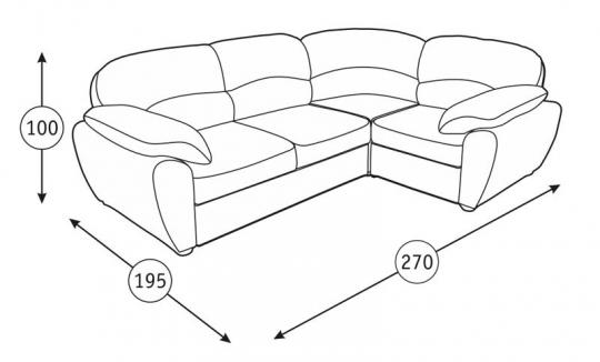 Фламенко 2 диван угловой 40509/1-3