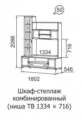 Шкаф-стеллаж комбинированный 50 Ника-Люкс-1