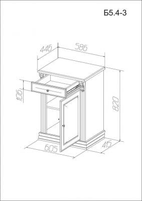 Тумба Б5.4-3 Благо (орех)-1
