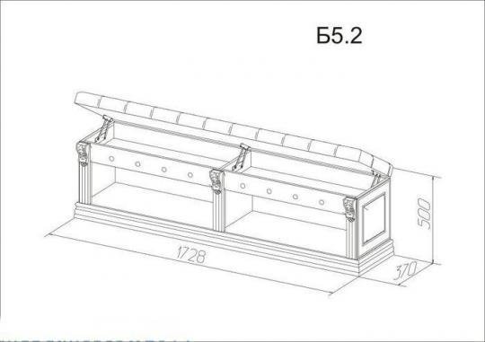 Банкетка «Благо» Б5.2 (к модулю Б5.10-3) (Белый)-1