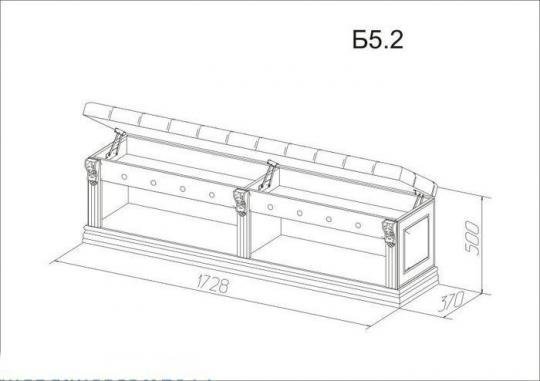 Банкетка «Благо» Б5.2 (к модулю Б5.10-3) (Белый)-1