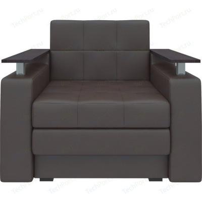 Кресло кровать Комфорт (Эко-кожа Коричневый)-2