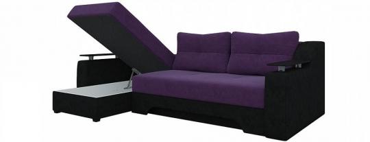 Угловой диван Сенатор (Фиолетовый+Черный)-4