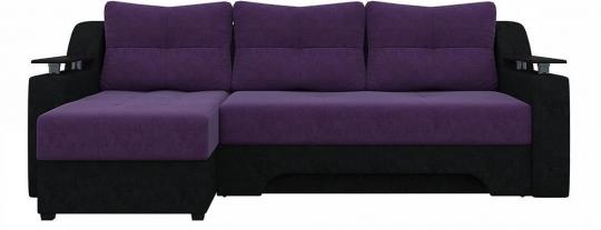 Угловой диван Сенатор (Фиолетовый+Черный)-2