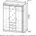 Шкаф для одежды с ящиками 3-х дверный с зеркалом Люмен №15-1