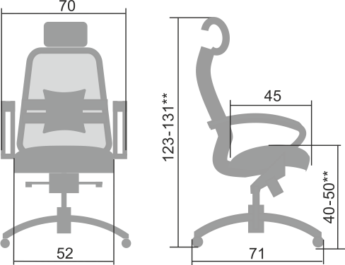 Эргономичное кресло  SAMURAI S-2.03 черное-1