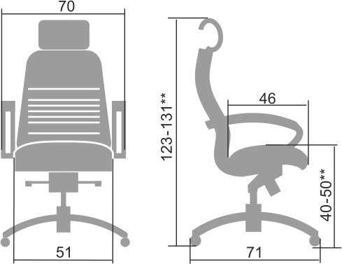 Кресло SAMURAI KL-2.03 темно-бордовый-4