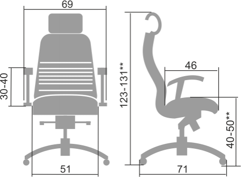 Кресло SAMURAI KL-3.03 темно-бордовый-4