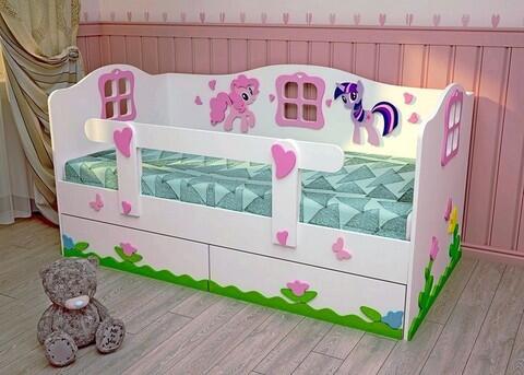 Детская кровать «Милые Пони» для девочек-3