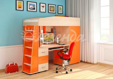 Кровать-чердак Легенда-1 со столом