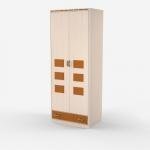 Шкаф для платья и белья 2-дверный Кери Голд