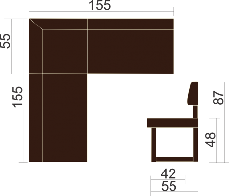 Кухонный угловой диван Борнео-10