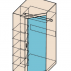 Шкаф угловой с зеркалом Н7 Ника-1
