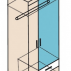 Шкаф для одежды Н10з с зеркалом Ника-1