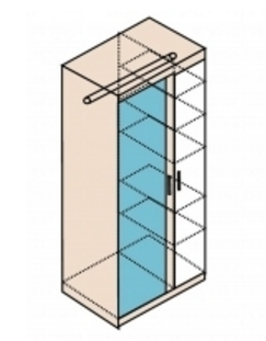 Шкаф для одежды Н11 Ника-1