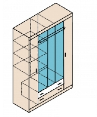 Шкаф для одежды Н13 Ника-1