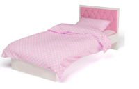 Кровать Фея с кожаным изголовьем со стразами Swarovski