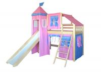 Кровать игровая 2х-ярусная Рыцарь-3 со шторками