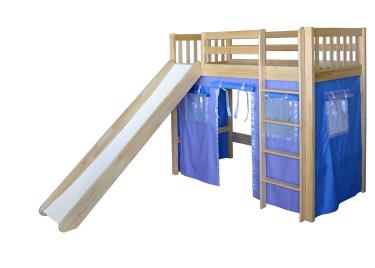 Кровать игровая 2х-ярусная Трубодур-4 со шторками