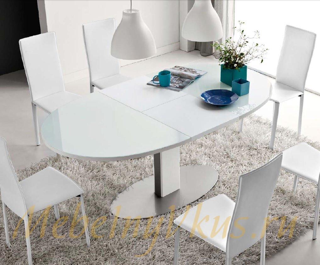 Стол на 2024 г. Круглый стол на кухню. Современные столы. Круглый белый стеклянный стол. Овальный стол в интерьере.