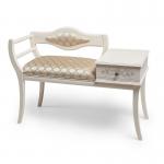 Банкетка с выдвижным ящиком левая/правая Zzibo, цвет Слоновая кость арт.122