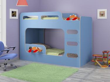 Двухъярусная кровать Дельта-Макс голубой