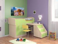 Кровать-чердак Дюймовочка 2 салатовый
