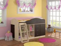 Кровать-чердак Дюймовочка 5.4 венге