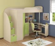 Кровать-чердак Теремок 1 Гранд салатовый
