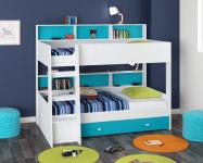 Двухъярусная кровать Golden Kids-1 (белый/голубой)
