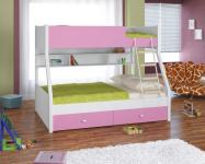Двухъярусная кровать Golden Kids-3 (белый/розовый)