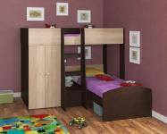 Двухъярусная кровать Golden Kids 4 (венге/дуб сонома)