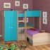 Двухъярусная кровать Golden Kids 4 (дуб сонома/голубой)