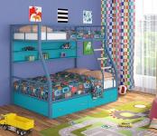 Двухъярусная кровать Радуга голубой