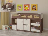 Кровать-чердак Астра 8 (шамони/дуб молочный)