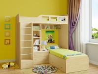 Двухъярусная кровать Астра 4 (дуб молочный)