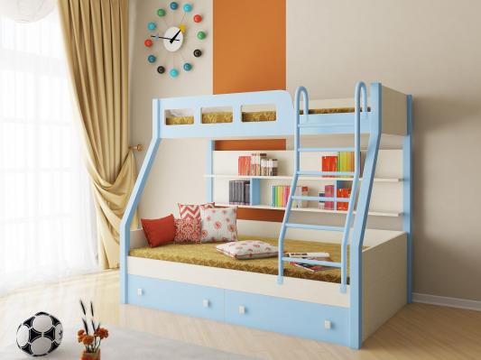 Двухъярусная кровать Рио (голубой)