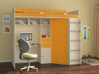 Кровать-чердак Астра оранжевый