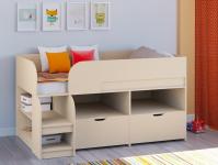 Кровать-чердак Астра 9/6 дуб молочный
