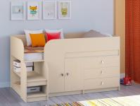 Кровать-чердак Астра 9/1 дуб молочный