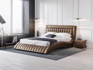 Кровать Атлантико Экокожа (Медный перламутр)