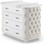 Комод пеленальный Гандылян Тиффани декор пуговицы (белый)