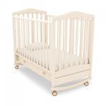 Детская кроватка-качалка Симоник (слоновая кость)