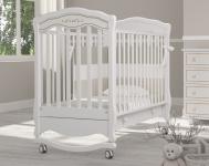 Детская кроватка-качалка Шарлотта Люкс (белый)