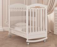 Детская кроватка-качалка Даниэль Люкс (белый)
