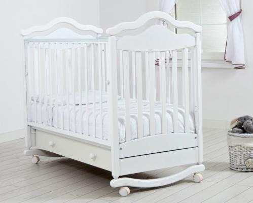 Детская кроватка-качалка Анжелика (белый)