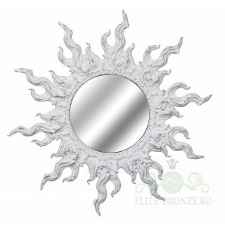 Зеркало в виде солнца MK 6027 White snow Antic