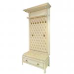 Прихожая Валенсия (EL 7001 - EL 4120) слоновая кость, кожа бежевая